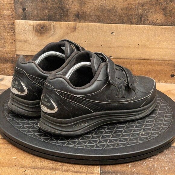 NEW BALANCE 576 HOOK AND LOOP MENS ATHLETIC SHOES BLACK LEATHER LOW SIZE 9.5EEEE - Picture 8 of 9